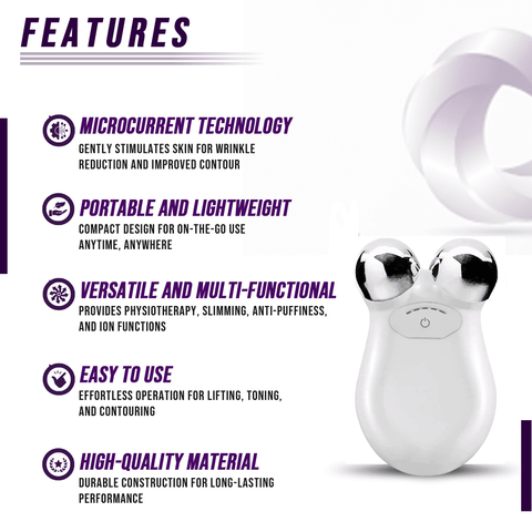 Microcurrent Facial Toning Massager - Lunara Shopping