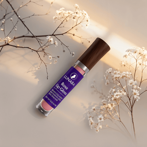 Lunara Lip Gloss (Gradual Plumping, Rose) (0.13oz) - Lunara Shopping
