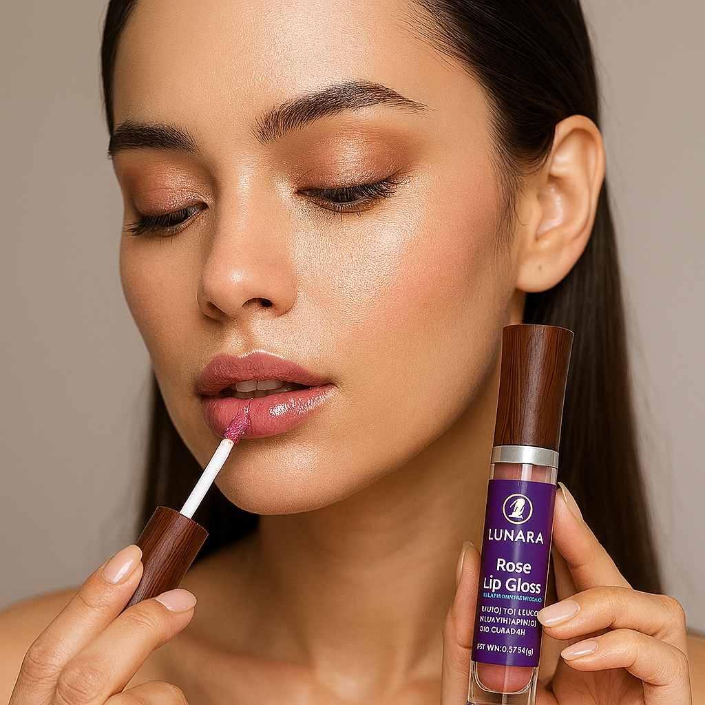 Lunara Lip Gloss (Gradual Plumping, Rose) (0.13oz)