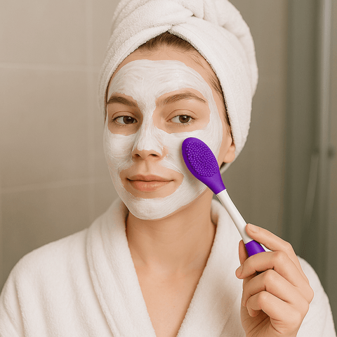 KAEVINY Dual - Ended Silicone Face Mask Applicator Brush - Lunara Shopping