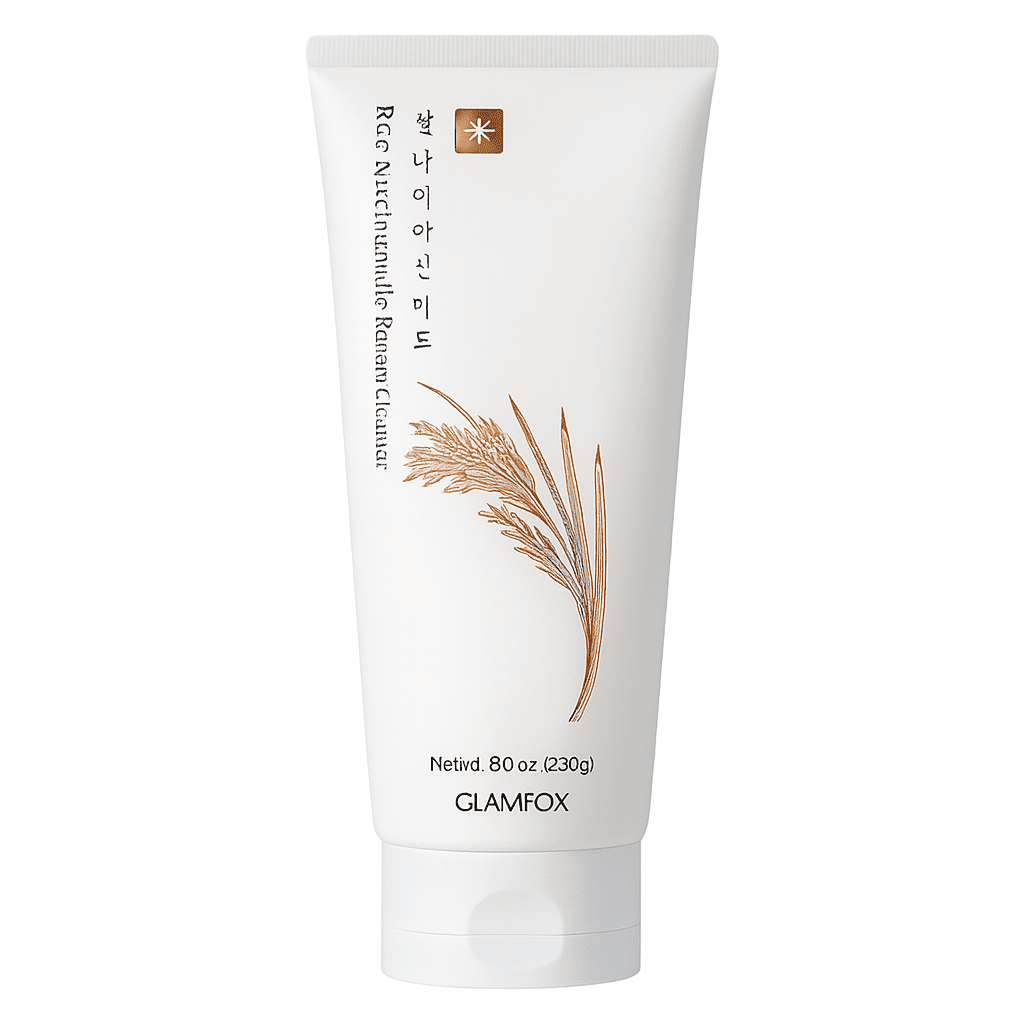 GLAMFOX Rice Niacinamide Foam Cleanser (8.11 fl.oz)  Lunara Cosmetics