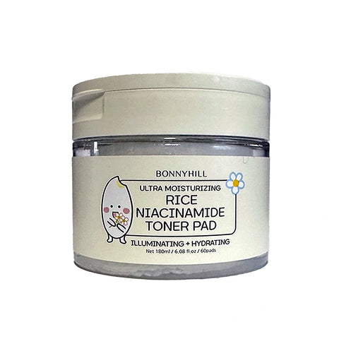 BONNYHILL Ultra Moisturising Rice Niacinamide Toner Pads (6.08 fl.oz) - Lunara Cosmetics
