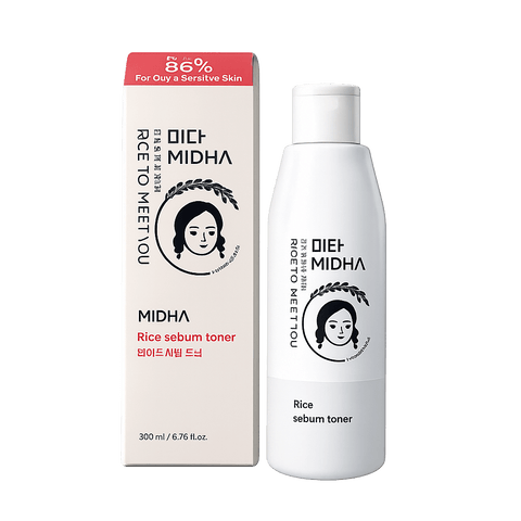 MIDHA Rice Sebum Face Toner For Oily & Sensitive Skin 86% (6.76 fl.oz) - Lunara Cosmetics