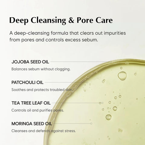MIDHA Sebum Cleansing Oil With Rice Bran & Tea Tree (5.07 fl.oz) - Lunara Cosmetics