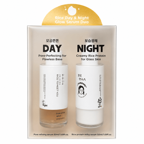 MIDHA Rice Day & Night Glow Serum Duo (1.69 fl.oz each) - Lunara Cosmetics
