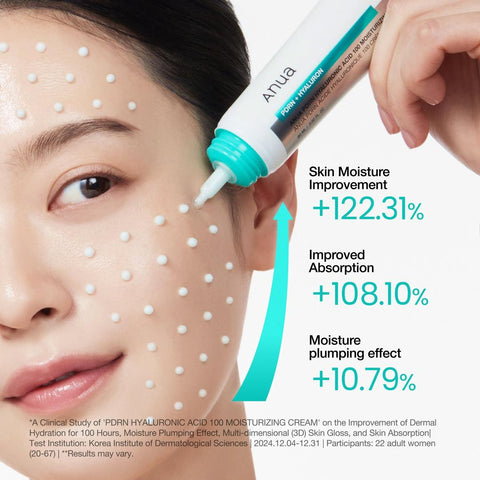 ANUA 100+ PDRN Hyaluronic Acid Moisturizing Cream (2.02 fl.oz) - Lunara Cosmetics