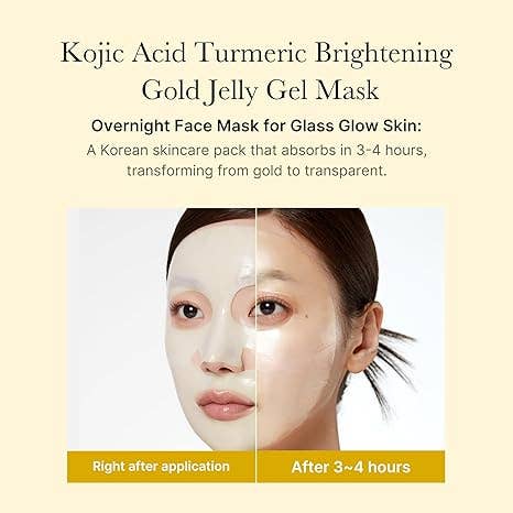 MEDICUBE Kojic Acid Turmeric Brightening Gold Jelly Gel Mask 1 Sheet - Lunara Shopping