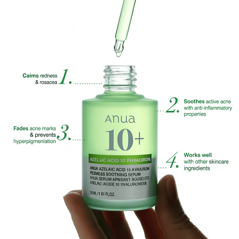 ANUA Azelaic Acid 10+ Hyaluron Redness Soothing Serum (1.01 fl.oz) - Lunara Shopping