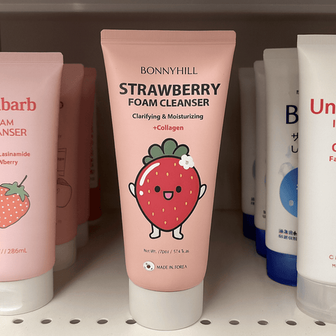 BONNYHILL Strawberry Foam Cleanser With Collagen (8.45 fl.oz) - Lunara Shopping