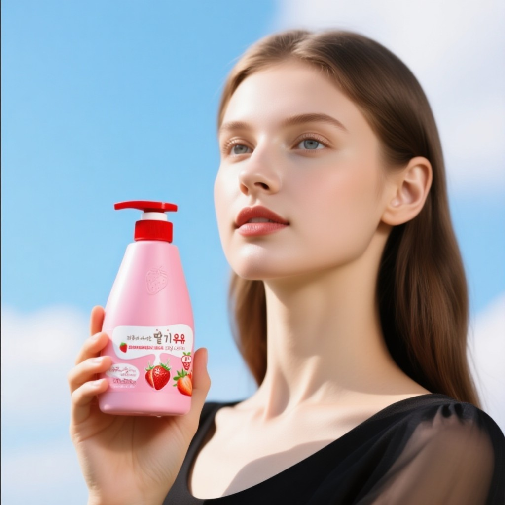 KWAILNARA Milk Body Lotion (Strawberry), (19.75 fl.oz)