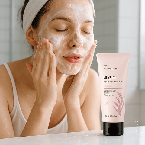 THE FACE SHOP Rice Water Bright Foaming Face Cleanser Jumbo (10 fl.oz) - Lunara Shopping