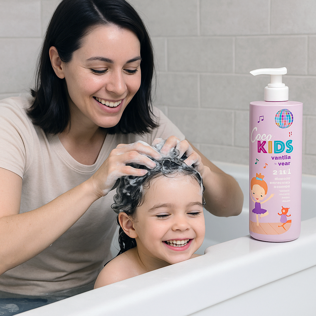 Coco Kids 3-in-1 Shampoo, Conditioner & Body Wash, Vanilla Sugar