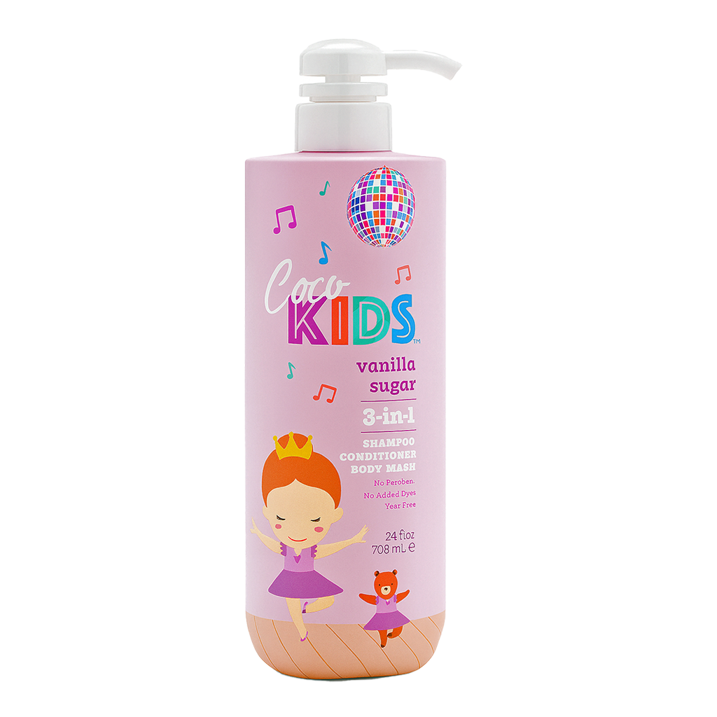 Coco Kids 3-in-1 Shampoo, Conditioner & Body Wash, Vanilla Sugar