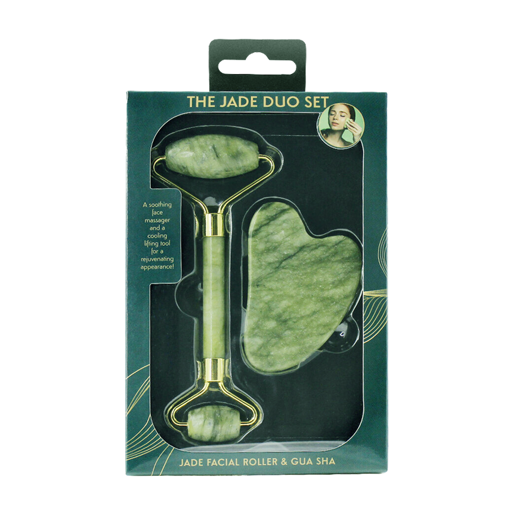 LINDO Luxury Jade Face Roller & Gua Sha Kit