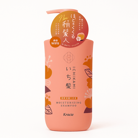 KRACIE Ichikami Dense Double Moisturizing Hair Shampoo | Peach (20 fl.oz) - Lunara Shopping