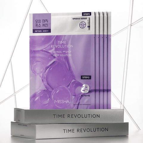 MISSHA Time Revolution Retinol 1000 Shot 2 Step Solution Mask (1 sheet) - Lunara Shopping