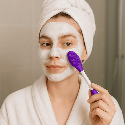 KAEVINY Dual - Ended Silicone Face Mask Applicator Brush - Lunara Shopping