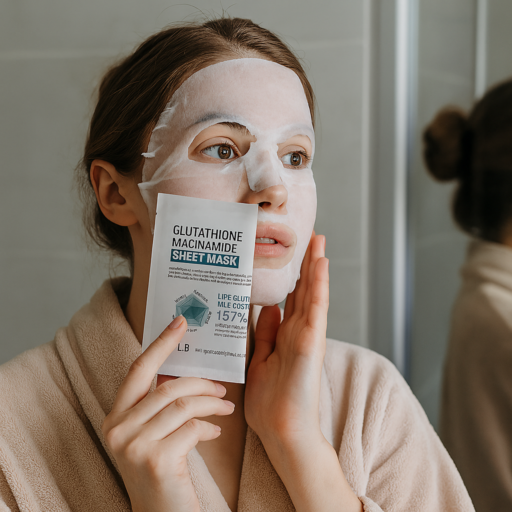 Glutathione Niacinamide Sheet Mask 13.7%