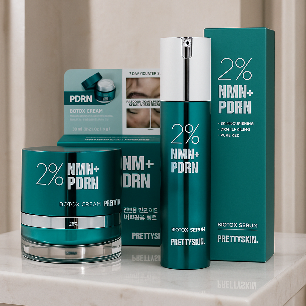 PRETTYSKIN NMN + PDRN Biotox Face Cream and Serum