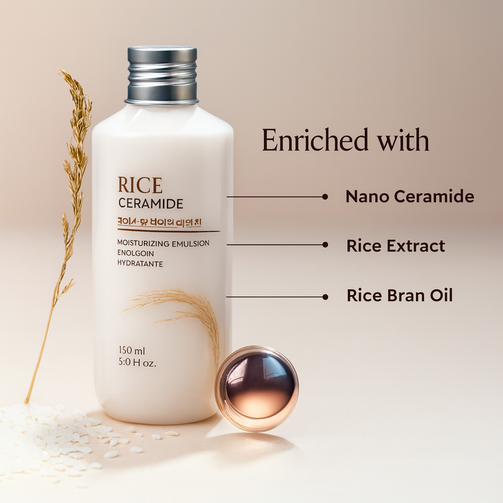 THE FACE SHOP Rice Ceramide Moisturizing Emulsion (5 fl.oz)