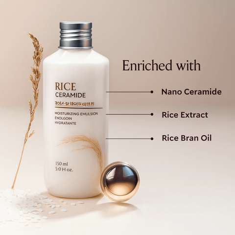 THE FACE SHOP Rice Ceramide Face Moisturizing Emulsion (5 fl.oz) - Lunara Shopping