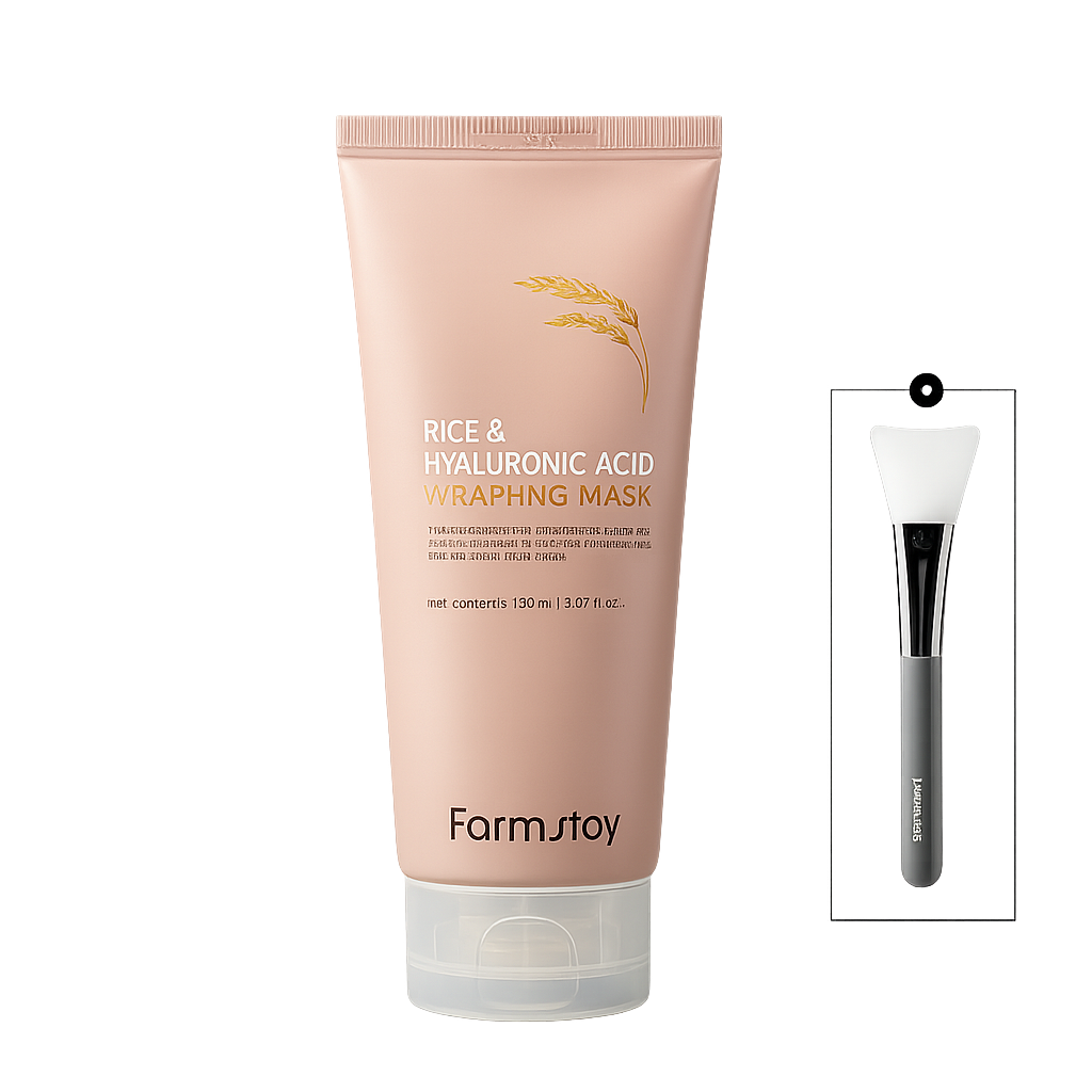 FARMSTAY Rice & Hyaluronic Acid Wrapping Mask (5.07 fl.oz)
