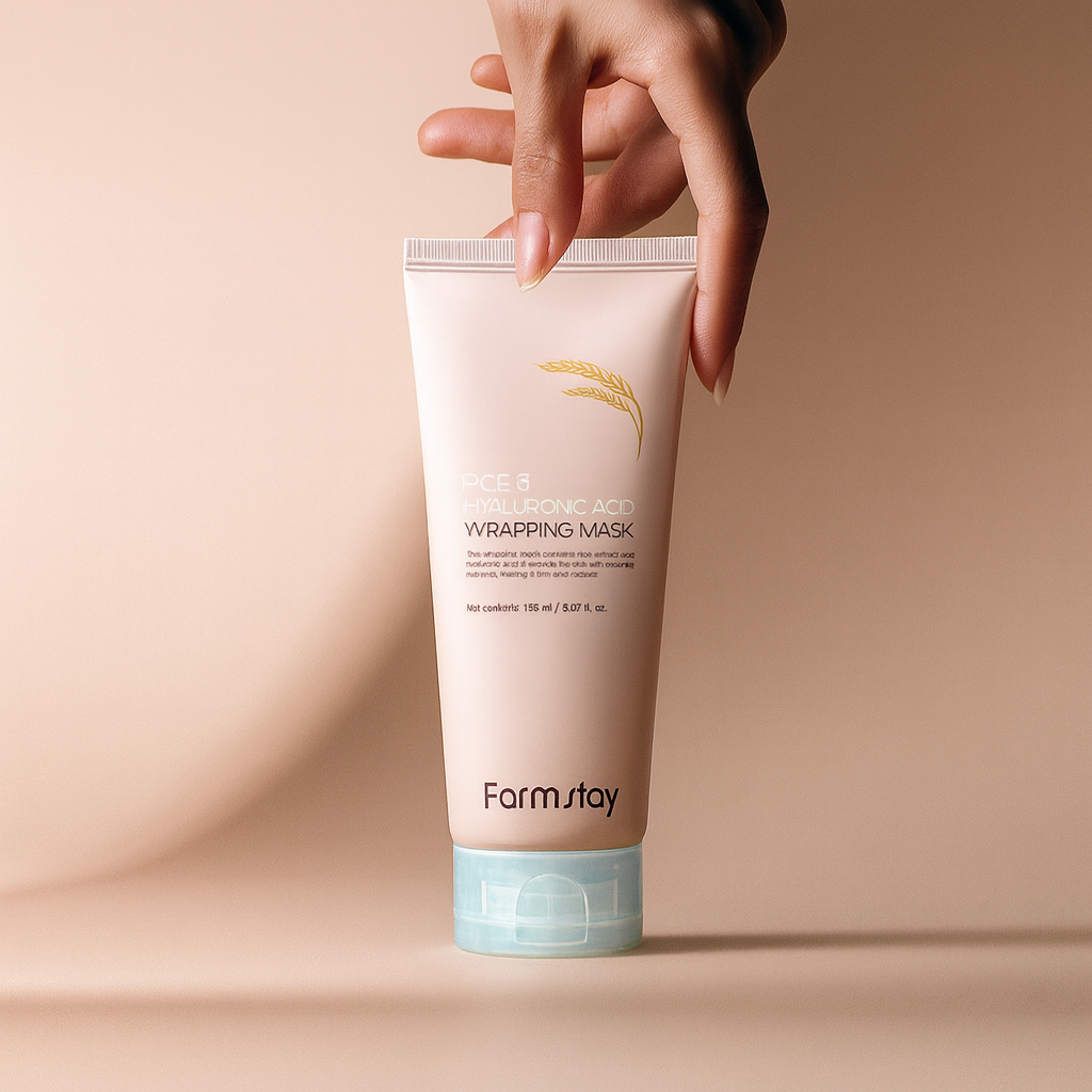 FARMSTAY Rice & Hyaluronic Acid Wrapping Mask (5.07 fl.oz)