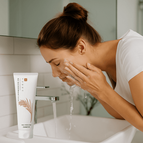 rice glutathione bubble foam cleanser GLAMFOX Rice Niacinamide Foam Cleanser (8.11 fl.oz) – Lunara Cosmetics