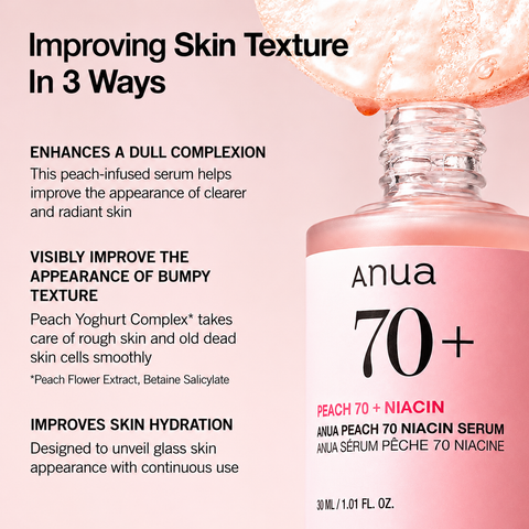 ANUA Peach 70 Niacin Face Serum 70% (1.01 fl.oz)