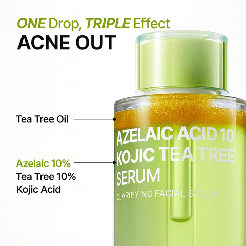 PURITO Azelaic Acid 10% + Kojic Acid + Tea Tree Facial Serum (1.01 fl.oz) - Lunara Shopping