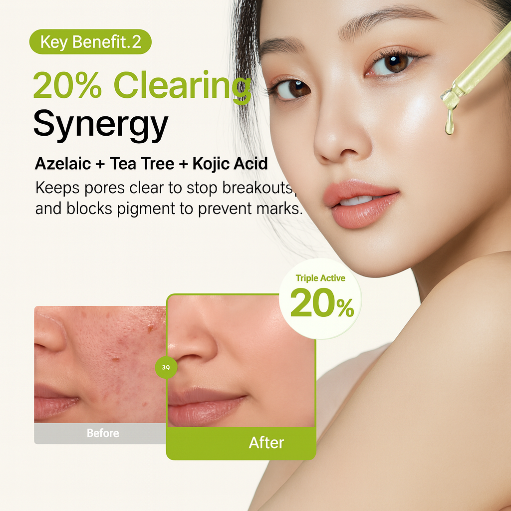 PURITO Azelaic Acid 10% + Kojic Acid + Tea Tree Facial Serum (1.01 fl.oz)