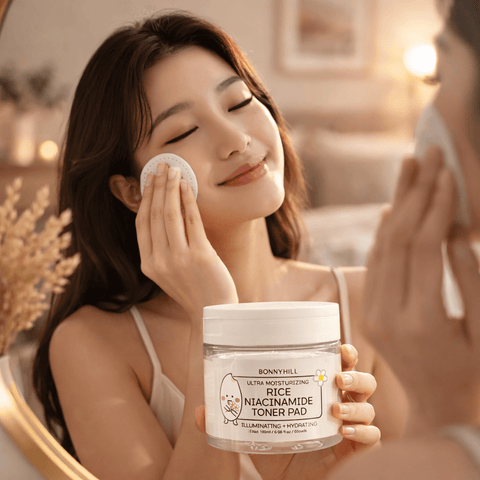 BONNYHILL Ultra Moisturising Rice Niacinamide Toner Pads (6.08 fl.oz) - Lunara Cosmetics