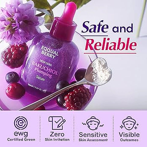 EQQUALBERRY Deep Cera Bakuchiol Plumping Face Serum (1.01 fl.oz) - Lunara Shopping