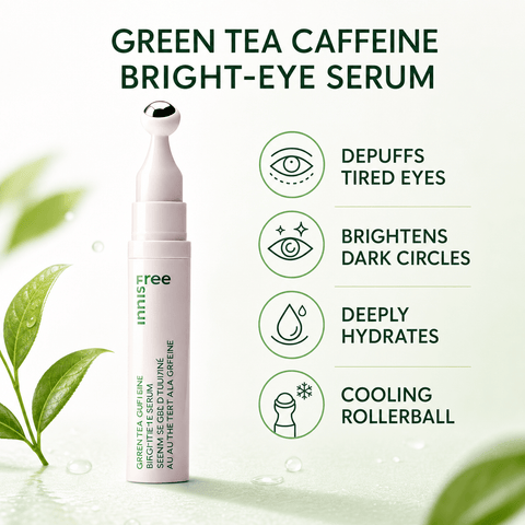 INNISFREE Green Tea Hyaluronic Glow Eye & Face Ball (1.5oz) - Lunara Cosmetics
