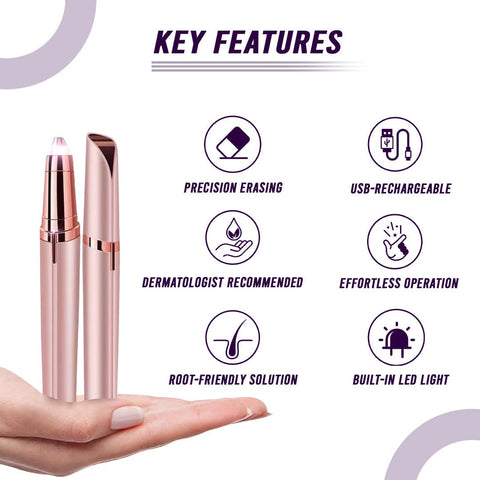 ETERUS Rechargeable Eyebrow Hair Remover - Lunara Shopping