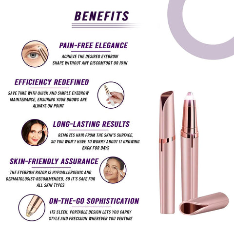 ETERUS Rechargeable Eyebrow Hair Remover - Lunara Shopping
