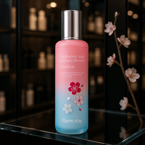 FARMSTAY Hyaluronic Acid And Cherry Blossom Facial Emulsion (4.05 fl.oz) - Lunara Shopping