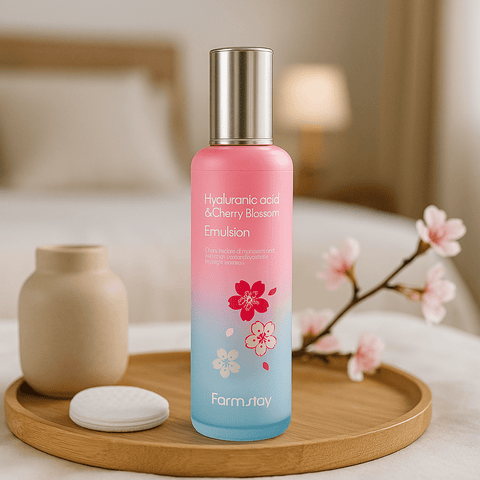 FARMSTAY Hyaluronic Acid And Cherry Blossom Facial Emulsion (4.05 fl.oz) - Lunara Shopping
