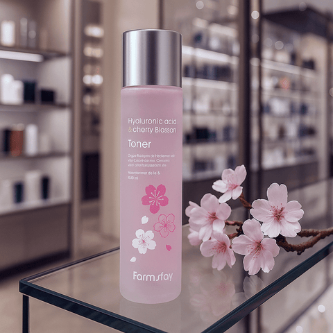 FARMSTAY Hyaluronic Acid And Cherry Blossom Facial Toner (5.07 fl.oz) - Lunara Shopping