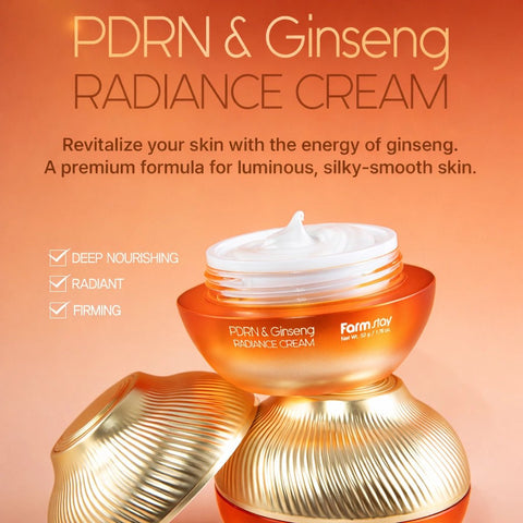 FARMSTAY PDRN & Ginseng Radiance Face Cream (1.85 fl.oz) - Lunara Cosmetics
