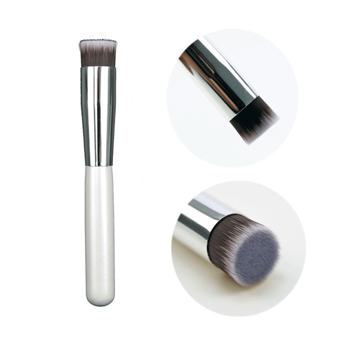 LUNARA COSMETICS Portable Flat Angled Foundation Makeup Brush - Lunara Cosmetics