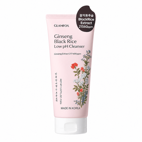 GLAMFOX Ginseng Black Rice Low pH Cleanser (7.77oz) - Lunara Cosmetics