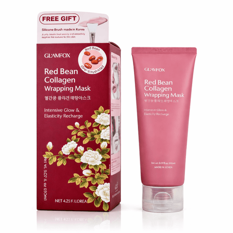 GLAMFOX Red Bean Collagen Wrapping Face Mask (5.07 fl oz) - Lunara Cosmetics