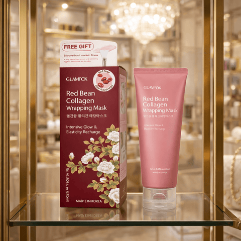 GLAMFOX Red Bean Collagen Wrapping Face Mask (5.07 fl oz) - Lunara Cosmetics