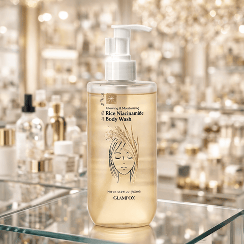 GLAMFOX Glowing & Moisturizing Rice Niacinamide Body Wash (16.9 fl.oz) - Lunara Shopping