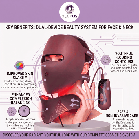 ETERUS 3D Light Therapy Anti-Aging Face Mask & Photonic Freezing-Age Neck Beauty Instrument Set - Lunara Cosmetics