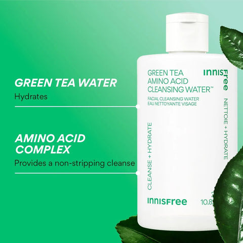 INNISFREE Green Tea Amino Hydrating Cleansing Water (320ml) - Lunara Shopping