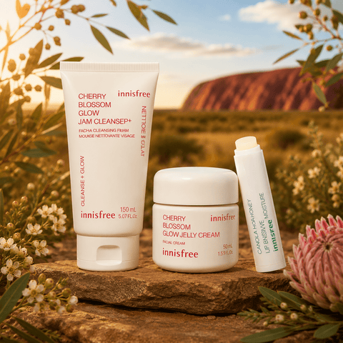 INNISFREE Cherry Blossom Glow Jelly & Canola Honey Lip Balm Bundle - Lunara Cosmetics