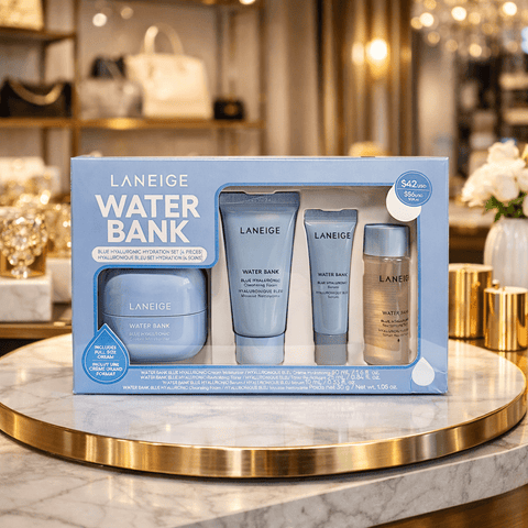 LANEIGE Water Bank Blue Hyaluronic Hydration Set of 4 Pieces (10 oz) - Lunara Cosmetics