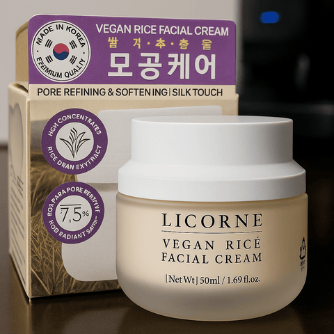 LICORNE Vegan Rice Facial Cream (1.69fl.oz) - Lunara Shopping